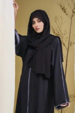 "Maysa Abaya in Black Nidah – Luxurious and Comfortable by Al Sanaya"